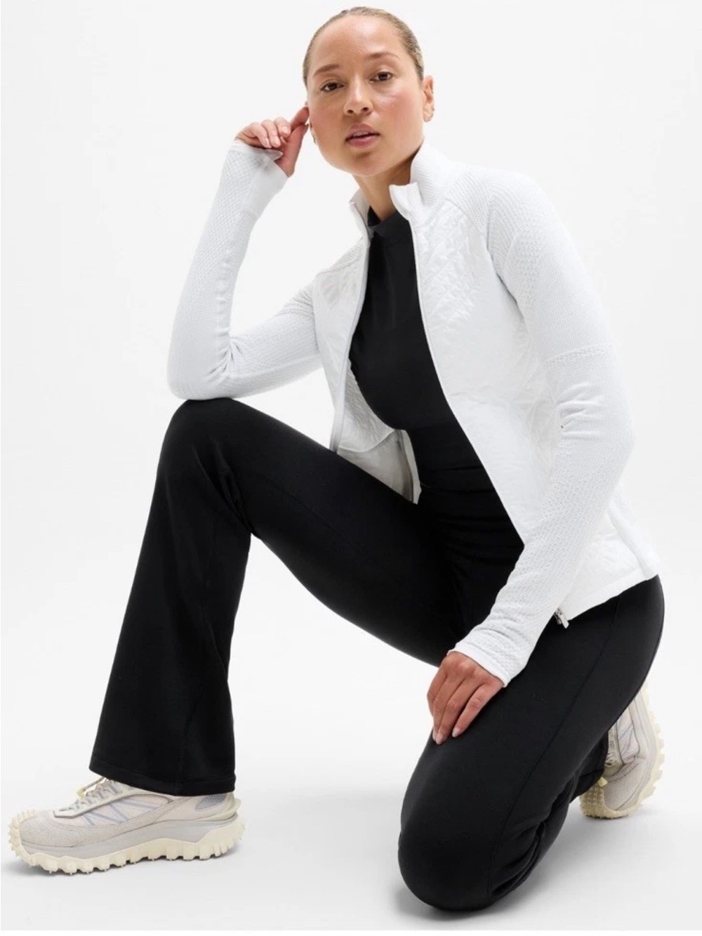 Athleta Altitude Edge Fleece Lined Pant #470949 Black $119 Large